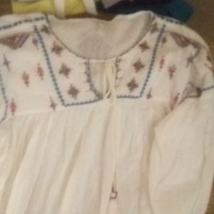 Ladies embroidered cotton summer blouse